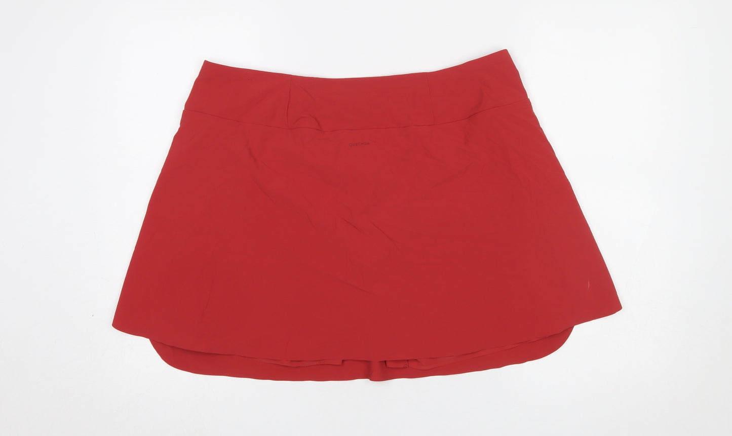 Quechua Women’s Red Athletic Skort XL Polyamide Blend Lightweight