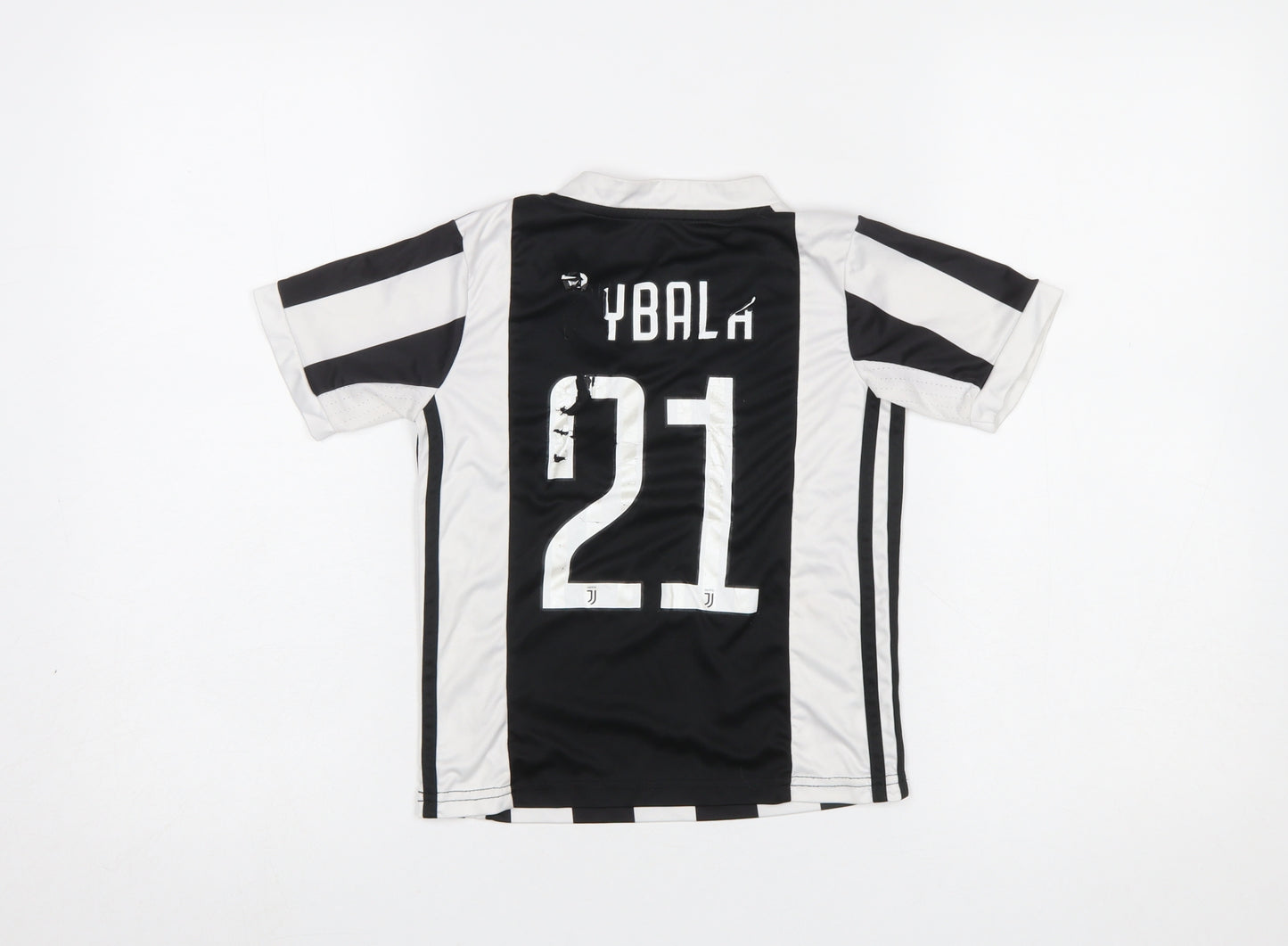 Adidas Boys Black White Juventus Football Jersey Shirt Size 18 Years
