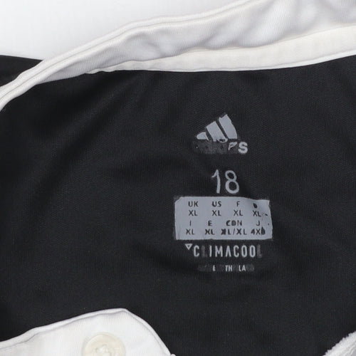 Adidas Boys Black White Juventus Football Jersey Shirt Size 18 Years