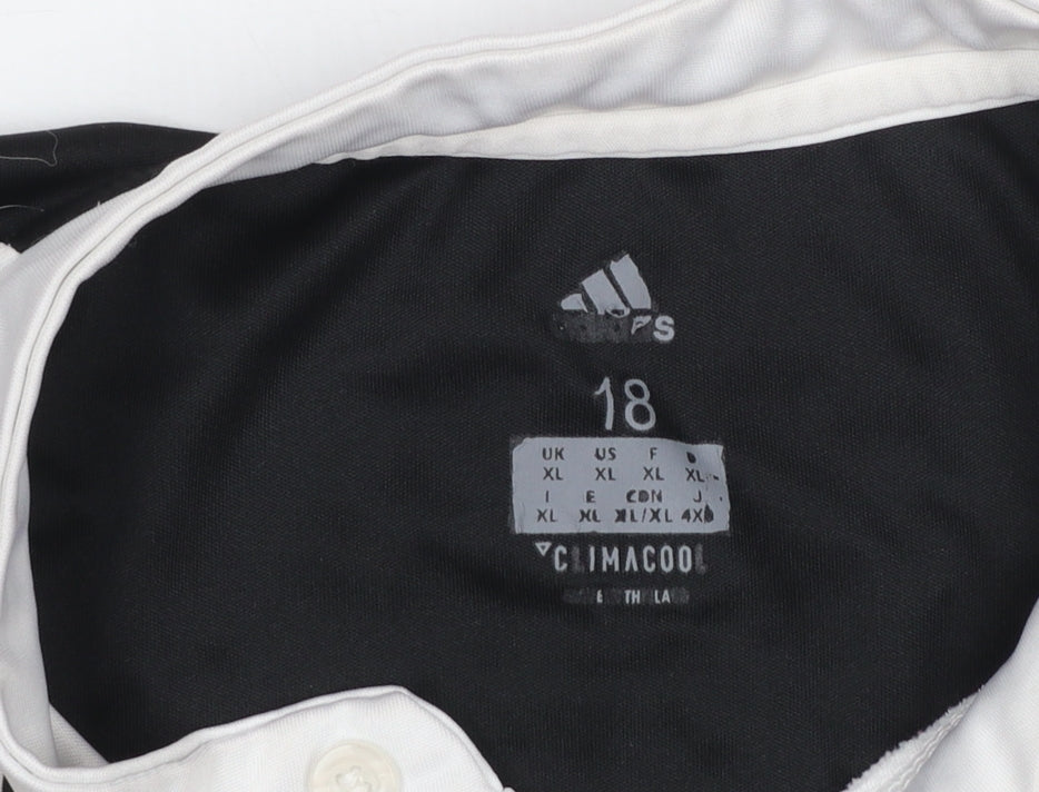 Adidas Boys Black White Juventus Football Jersey Shirt Size 18 Years