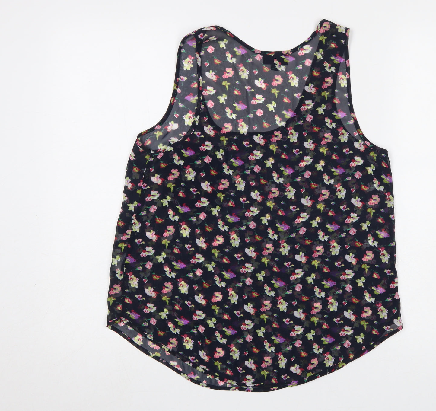 Topshop Women's Multicoloured Floral Chiffon Tank Top Size 12