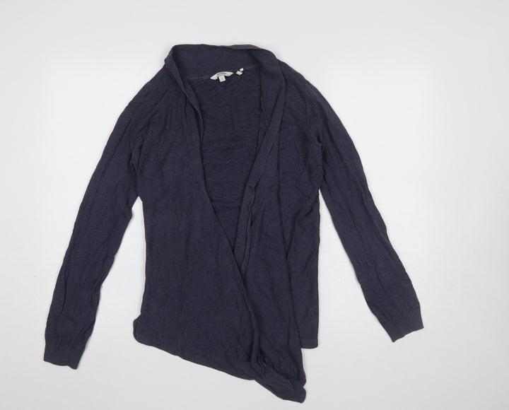 FatFace Womens Blue Cotton Linen Long Sleeve Cardigan Size 12