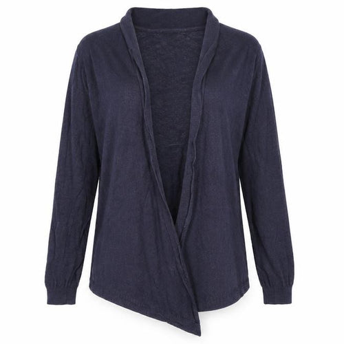 FatFace Womens Blue Cotton Linen Long Sleeve Cardigan Size 12