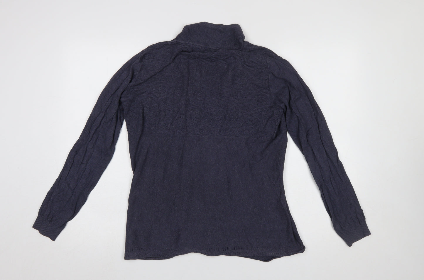FatFace Womens Blue Cotton Linen Long Sleeve Cardigan Size 12