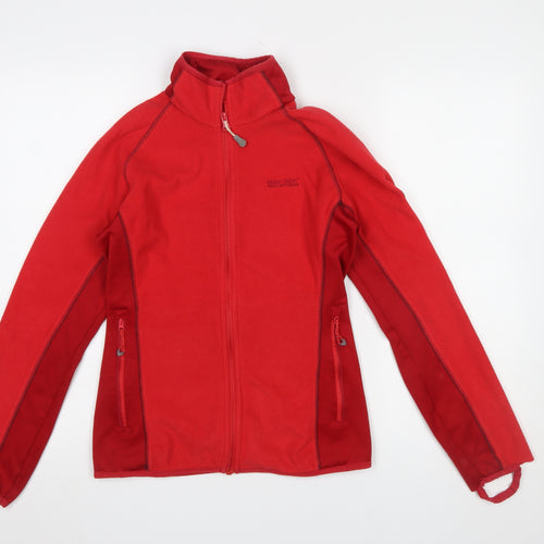Regatta Women's Red Fleece Full Zip Outdoor Jacket Size 8