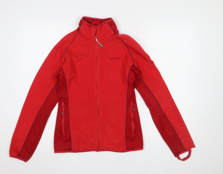 Regatta Women's Red Fleece Full Zip Outdoor Jacket Size 8