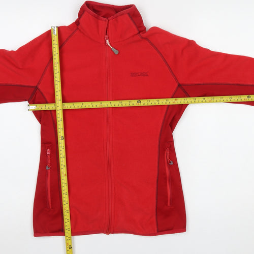 Regatta Women's Red Fleece Full Zip Outdoor Jacket Size 8