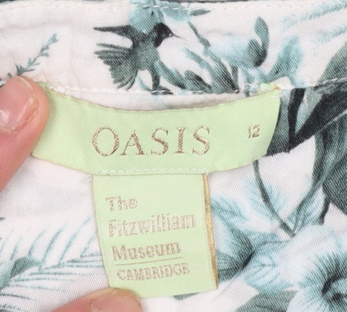 Oasis Womens Floral Long Sleeve Tunic Blouse Size 12 Multicoloured