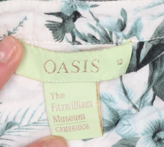 Oasis Womens Floral Long Sleeve Tunic Blouse Size 12 Multicoloured