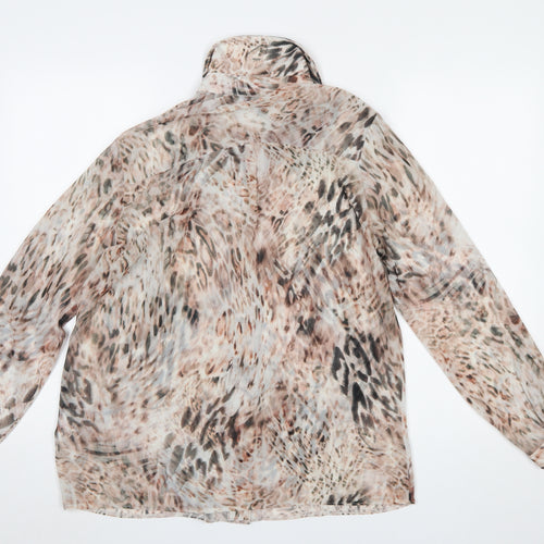 Lipsy Women’s Multicoloured Animal Print Chiffon Blouse UK 8