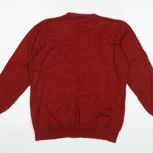 Regatta Women's Red Cardigan UK 12 Long Sleeve Viscose Nylon Knit Classic Style