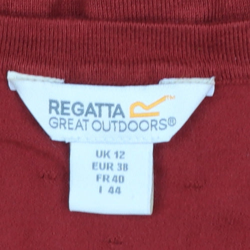 Regatta Women's Red Cardigan UK 12 Long Sleeve Viscose Nylon Knit Classic Style