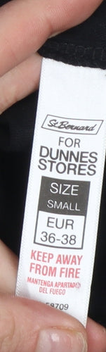 Dunnes Stores Women's Black Puff Sleeve Cotton T-Shirt Size S