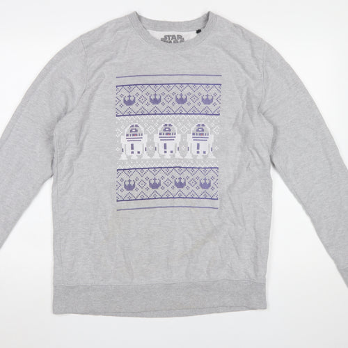 Star Wars Men's Grey R2-D2 XL Pullover Sweatshirt