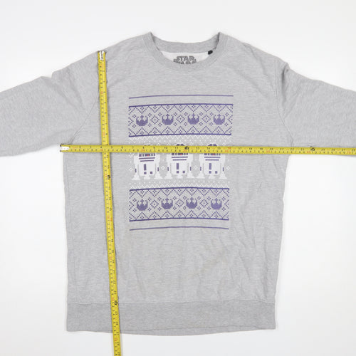 Star Wars Men's Grey R2-D2 XL Pullover Sweatshirt