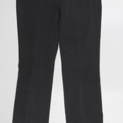 Dunnes Stores Womens Black Straight Leg Stretch Dress Trousers Size 12