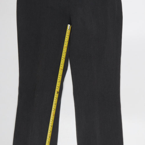 Dunnes Stores Womens Black Straight Leg Stretch Dress Trousers Size 12