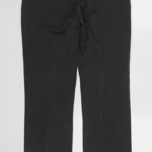 Dunnes Stores Womens Black Straight Leg Stretch Dress Trousers Size 12