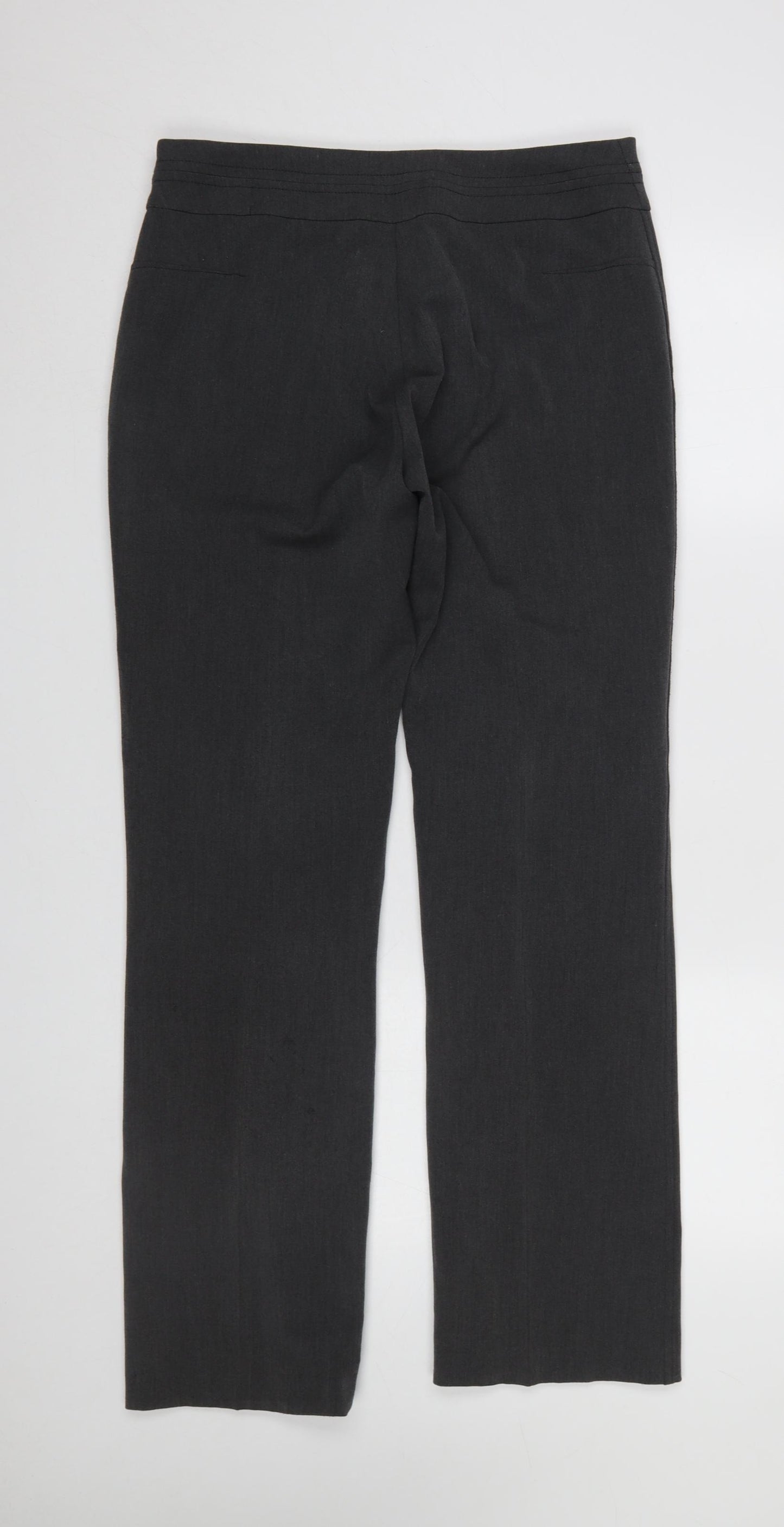 Dunnes Stores Womens Black Straight Leg Stretch Dress Trousers Size 12