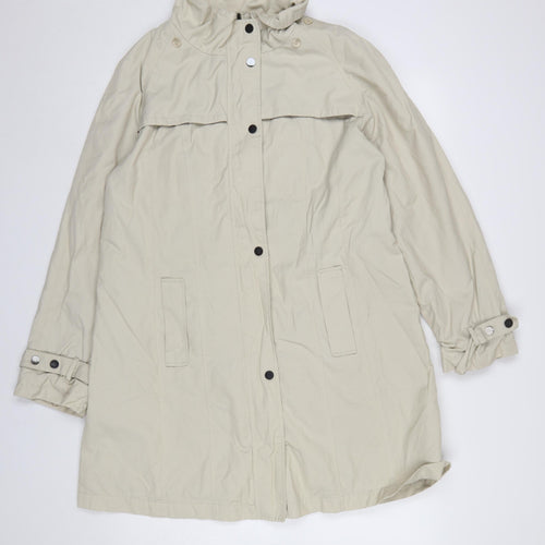 David Barry Women’s Beige Mid-Length Rain Coat Size 16