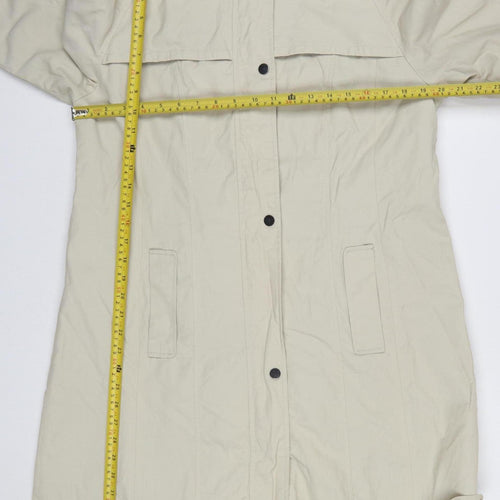 David Barry Women’s Beige Mid-Length Rain Coat Size 16