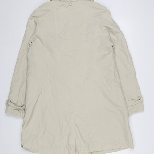 David Barry Women’s Beige Mid-Length Rain Coat Size 16