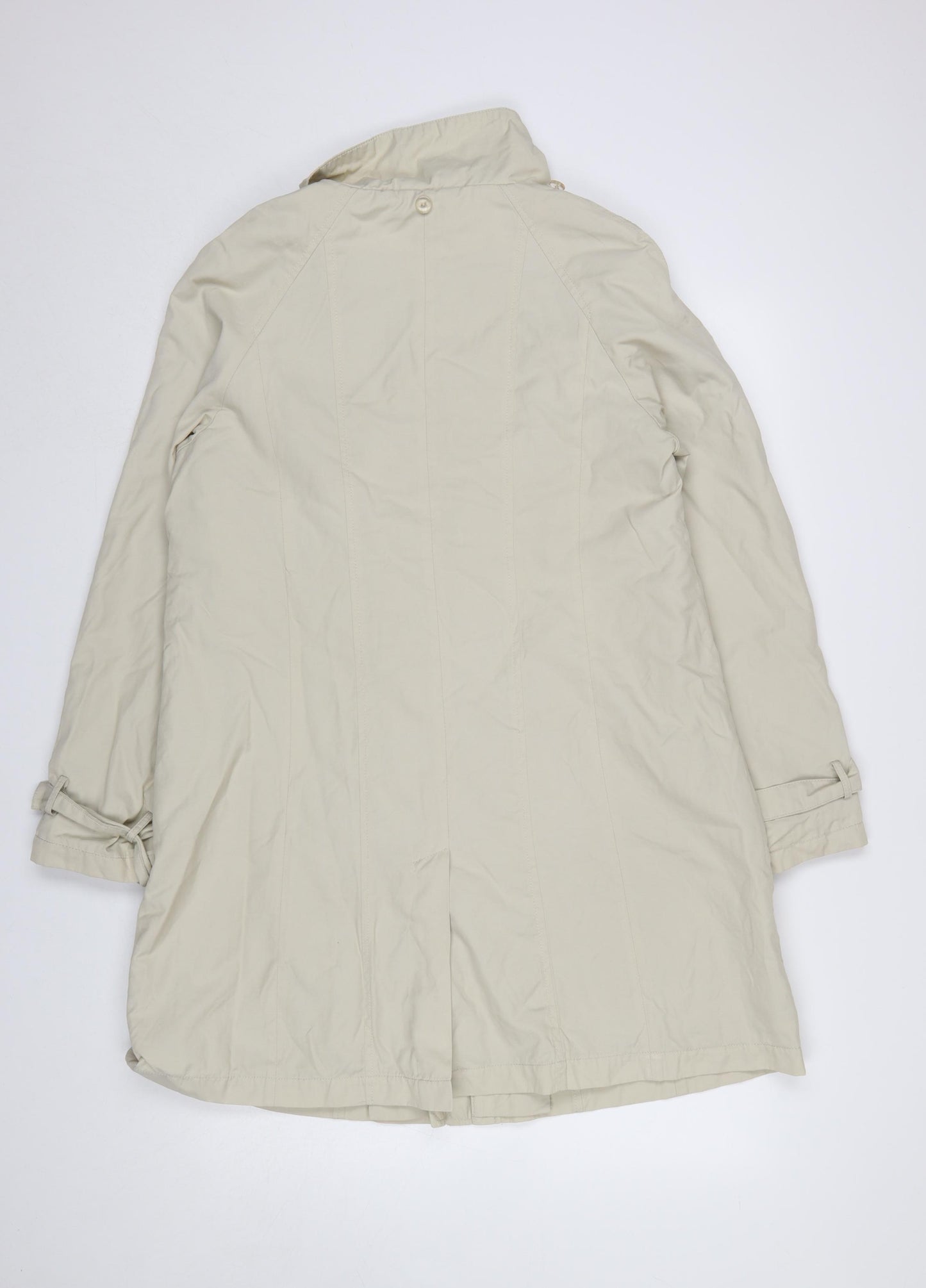 David Barry Women’s Beige Mid-Length Rain Coat Size 16