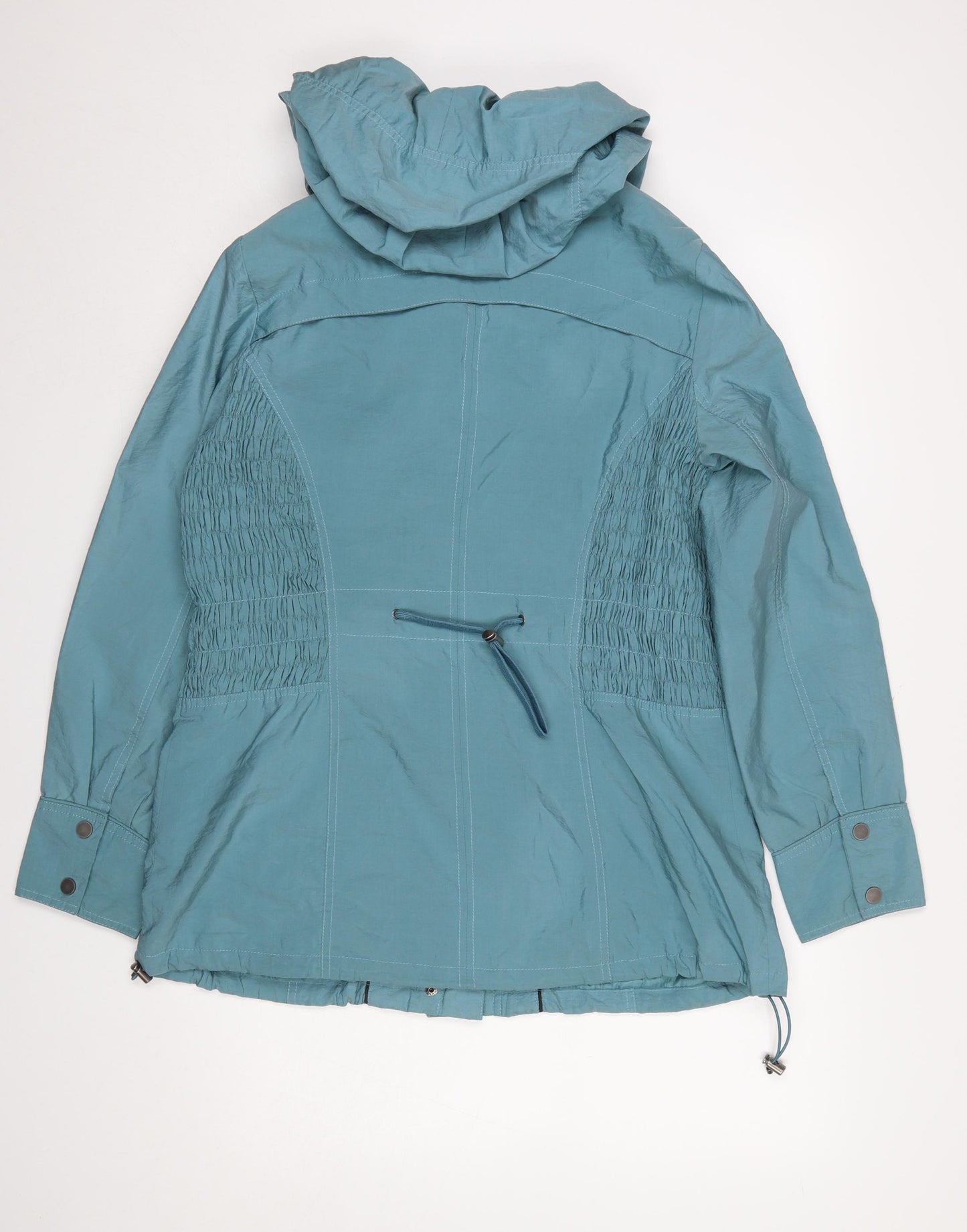 Paco Boutique Women Blue Hooded Anorak Jacket Size M