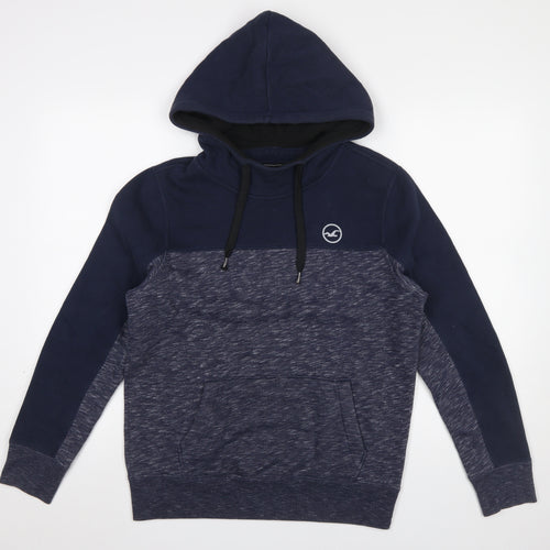 Hollister Men's Blue Pullover Hoodie XS Fleece Cotton Blend