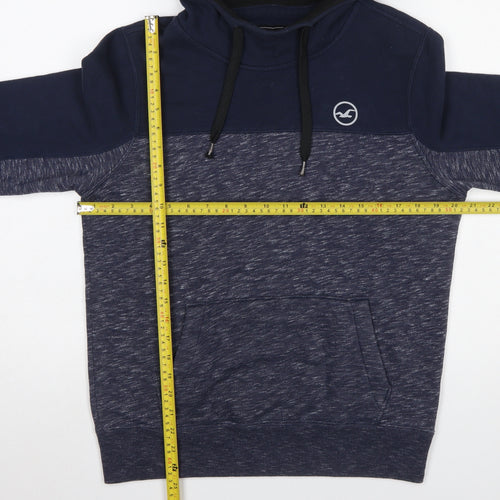Hollister Men's Blue Pullover Hoodie XS Fleece Cotton Blend