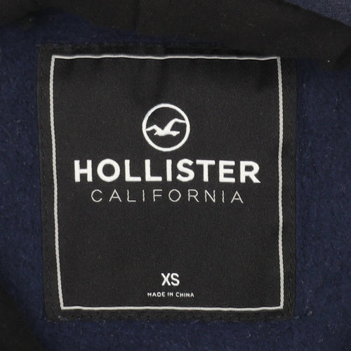 Hollister Men's Blue Pullover Hoodie XS Fleece Cotton Blend