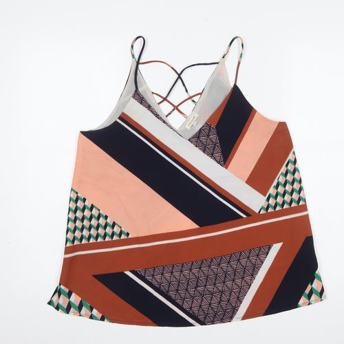 River Island Women's Multicoloured Geometric Camisole Top Size 12