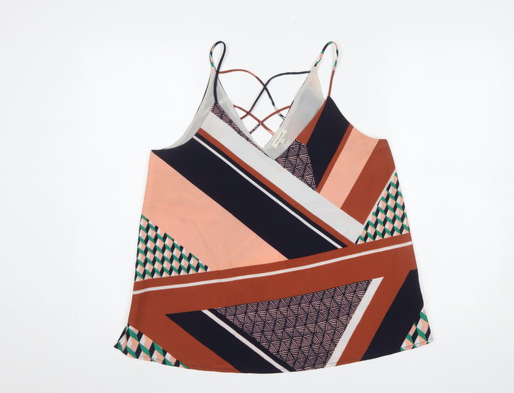River Island Women's Multicoloured Geometric Camisole Top Size 12