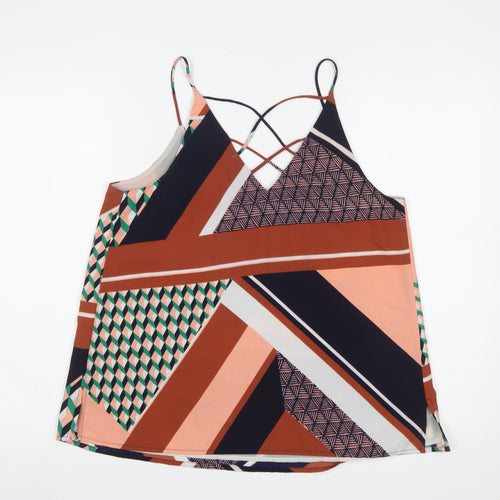 River Island Women's Multicoloured Geometric Camisole Top Size 12
