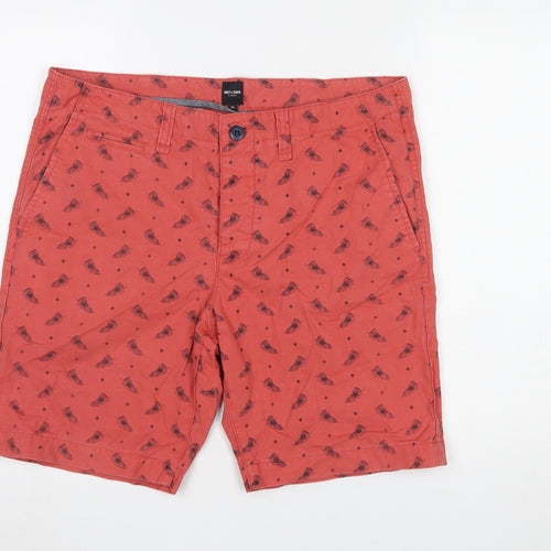Only & Sons Men’s Red Printed Chino Shorts Size XL 38in