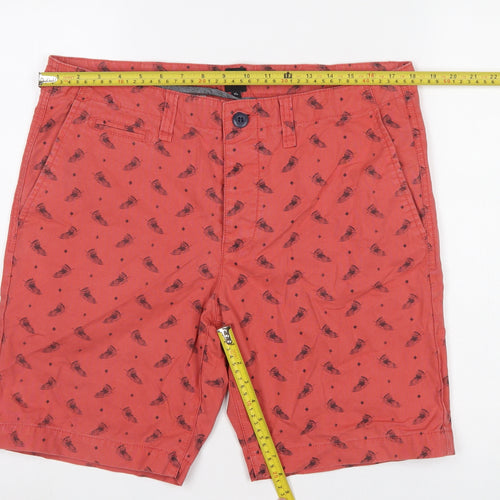 Only & Sons Men’s Red Printed Chino Shorts Size XL 38in
