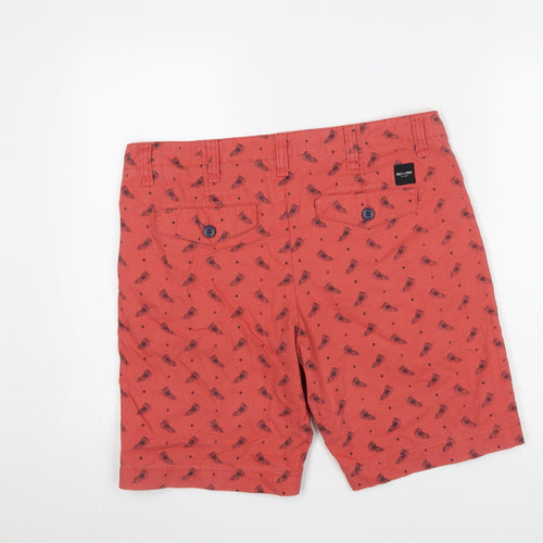 Only & Sons Men’s Red Printed Chino Shorts Size XL 38in