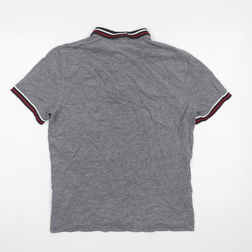 Diesel Sport Men's Grey Small Short Sleeve Polo Shirt