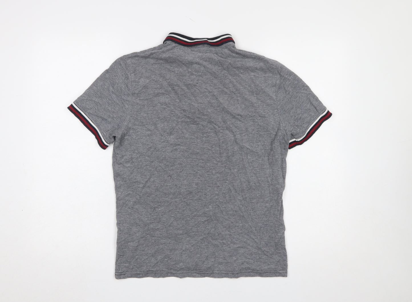 Diesel Sport Men's Grey Small Short Sleeve Polo Shirt