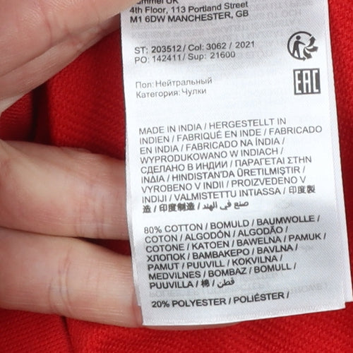 Hummel Boys Red Pullover Hoodie Size 6 Years Cotton Blend Logo Top