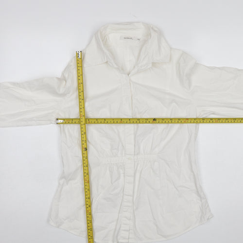 Sandwich Women White Button-Up Blouse Size 12 Cotton Blend