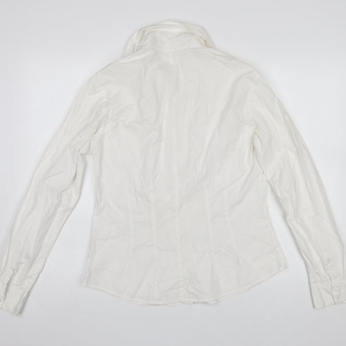 Sandwich Women White Button-Up Blouse Size 12 Cotton Blend