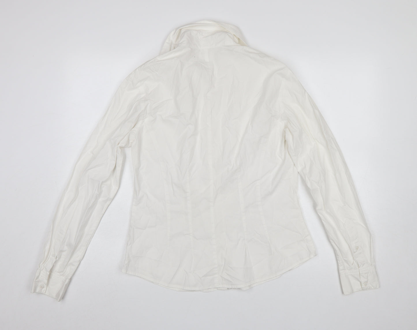 Sandwich Women White Button-Up Blouse Size 12 Cotton Blend