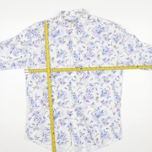 Turner & Sanderson Men’s Multicoloured Floral Cotton Button-Up Shirt 15.5”