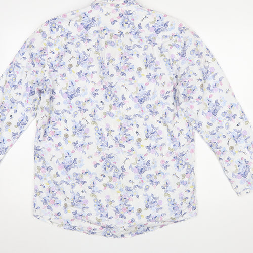 Turner & Sanderson Men’s Multicoloured Floral Cotton Button-Up Shirt 15.5”