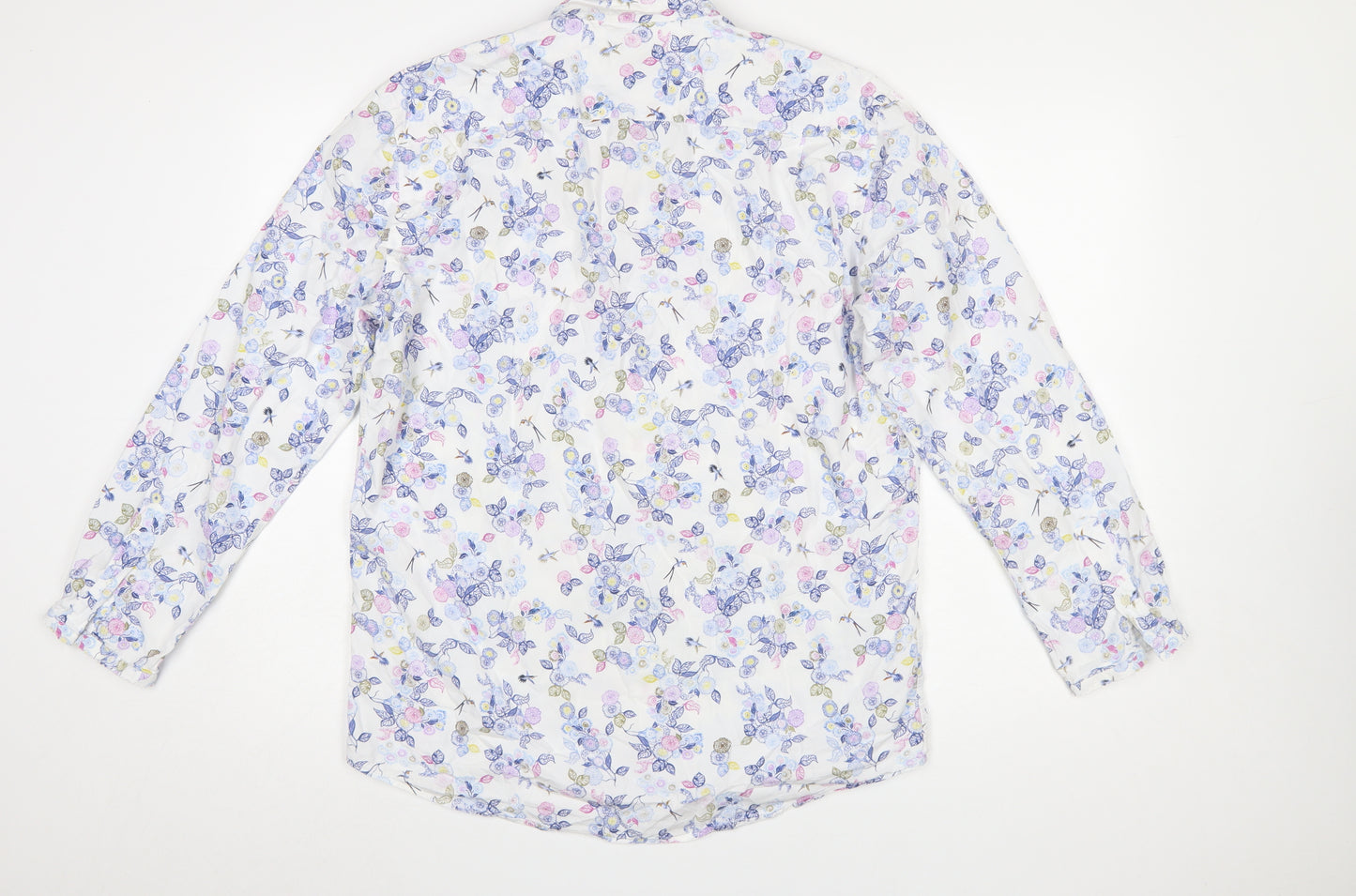 Turner & Sanderson Men’s Multicoloured Floral Cotton Button-Up Shirt 15.5”