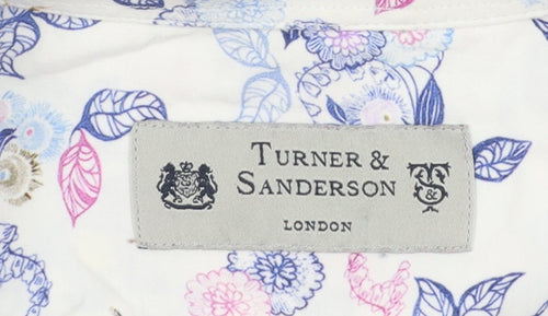 Turner & Sanderson Men’s Multicoloured Floral Cotton Button-Up Shirt 15.5”