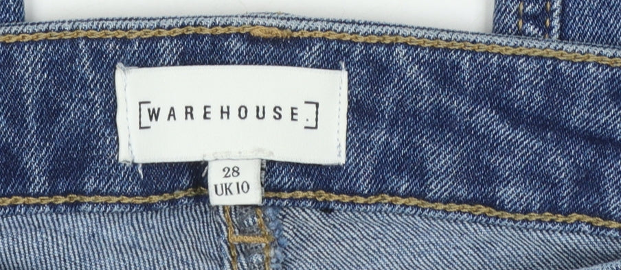 Warehouse Womens Blue Skinny Jeans UK10 28W 30L Stretch Denim