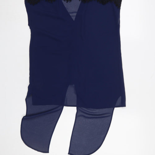 Vero Moda Women's Navy Lace Shoulder Sleeveless Blouse Size S