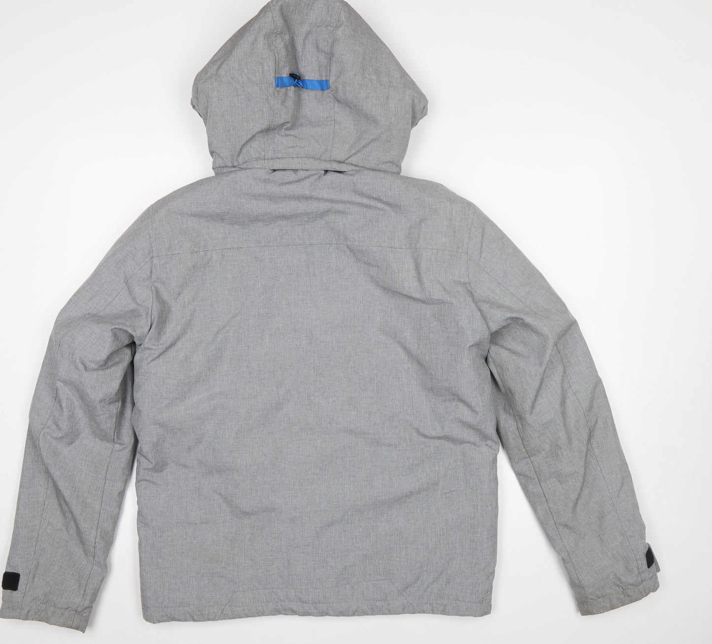 Jack & Jones Men's Grey Hooded Windbreaker Jacket Size M